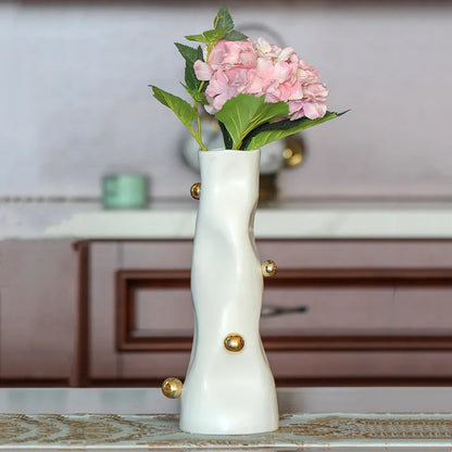 مزهرية كروية هندسية من DecorBites™: تنسيق زهور خزفي فريد لديكور المنزل