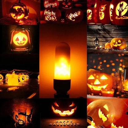 Bombilla LED DecorBites™ con efecto llama, 4 modos, ideal para fiestas, festivales, jardines y decoración.