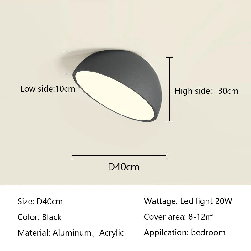 DecorBites™ LED Semicircular Ceiling Light for Bedroom, Aisle, Balcony - Modern & Creative Lighting Fixtures