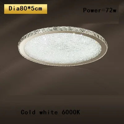 DecorBites™ Crystal Round Ceiling Lamp Elegant LED Lighting for Bedroom & Living Room