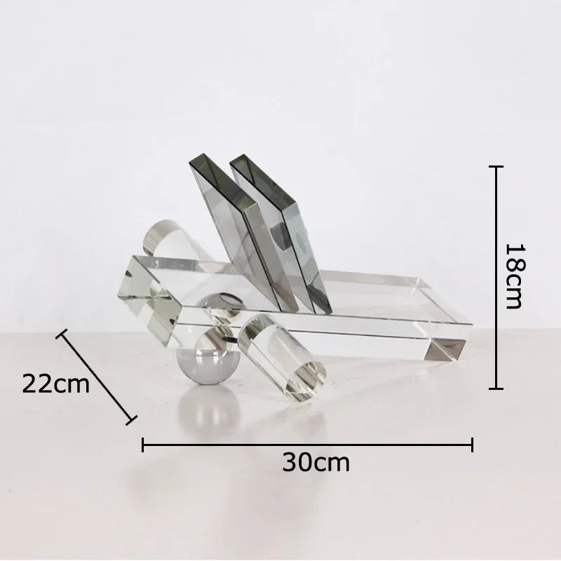 زينة مكتب على شكل كرة بلورية هندسية من DecorBites™: أعمال فنية تجريدية من الكريستال لتزيين الغرفة