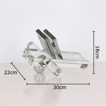 زينة مكتب على شكل كرة بلورية هندسية من DecorBites™: أعمال فنية تجريدية من الكريستال لتزيين الغرفة