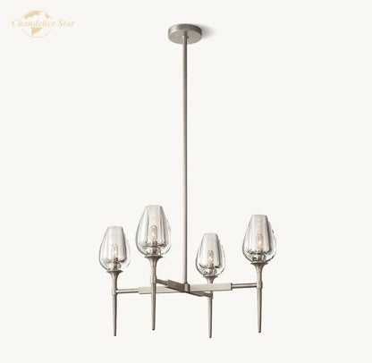 DecorBites™ Crystal Tulip Chandelier Pendant Light Living Room Dining Bedroom Luxury Glass Lighting
