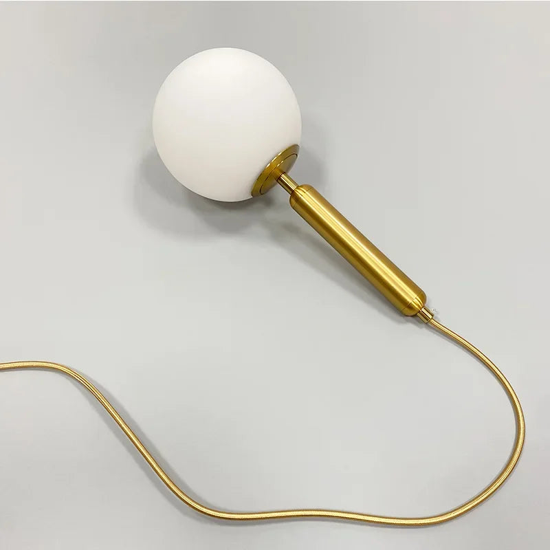 Lámpara colgante de bola de vidrio dorado Decorbites™ para decoración lujosa del comedor y dormitorio