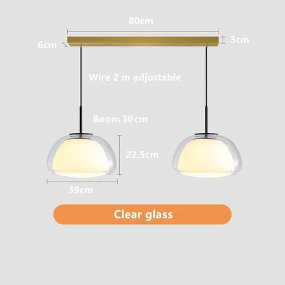 Lámpara colgante DecorBites™ de cristal con diseño minimalista y lujoso para el salón