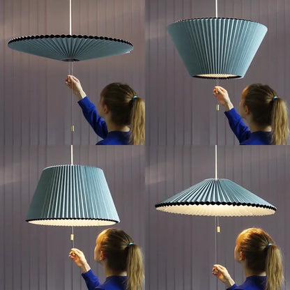 DecorBites™ Deformed Fabric Umbrella Chandeliers LED Lamp for Home Lighting
