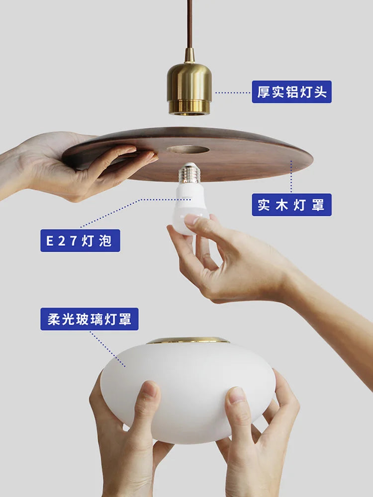 Lámparas colgantes DecorBites™ Cream Wind LED E27, minimalistas y modernas, para isla de cocina