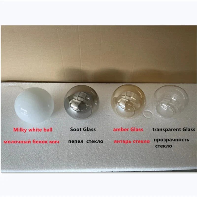 DecorBites™ Black Gold Glass LED Chandelier for Living Room Bedroom Restaurant