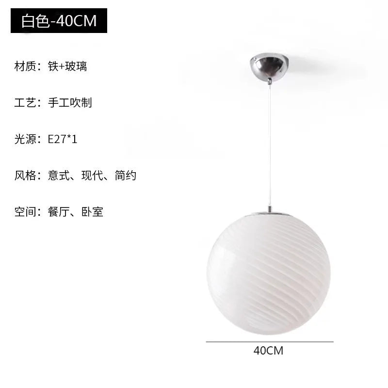 DecorBites™ Glass Pendant Lights LED E27 for Dining Room Bedroom