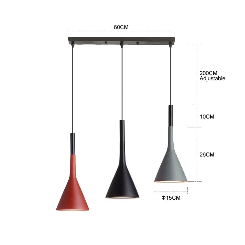 Chrome LED Pendant Trio
