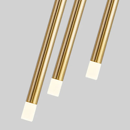 DecorBites™ LED Chandelier: Modern Minimalist Gold Black Wire Adjustable Light Fixture for Dining Room