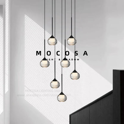 Black Water Drop Acrylic LED Pendant Light