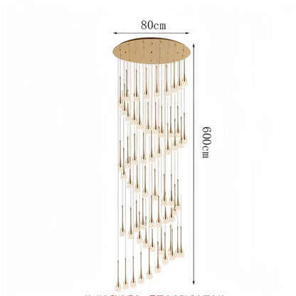 Modern Crystal Pendant Light With Adjustable Height