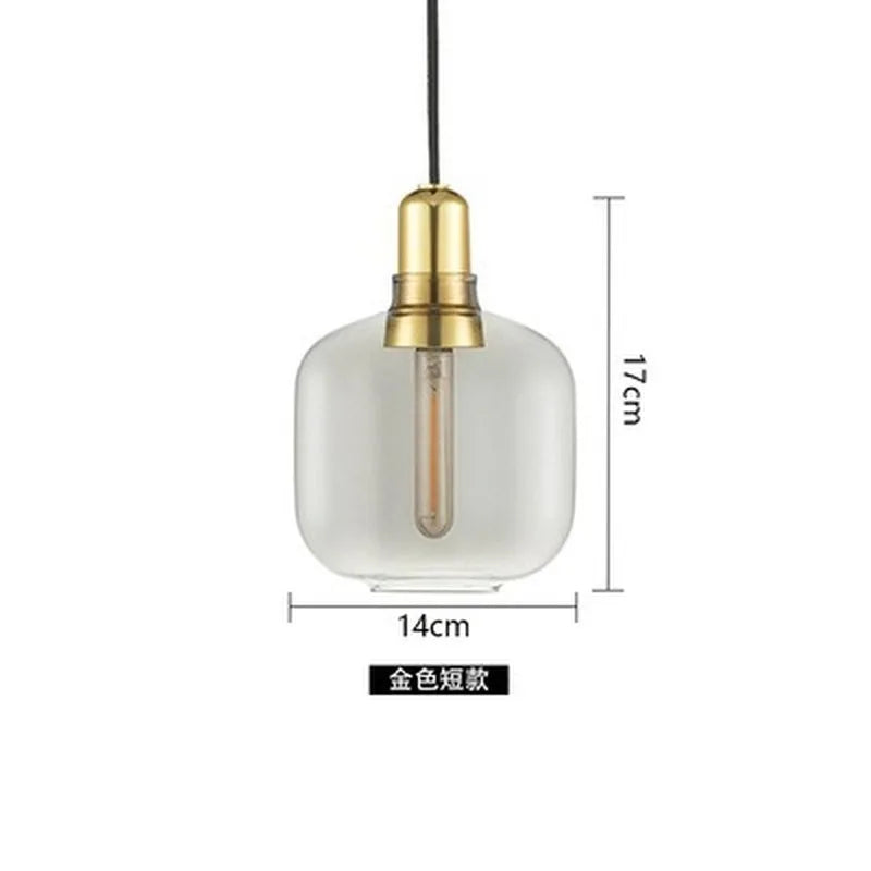 DecorBites™ Industrial Stained Glass Pendant Lamp LED Hanging Lights for Dining & Living Room