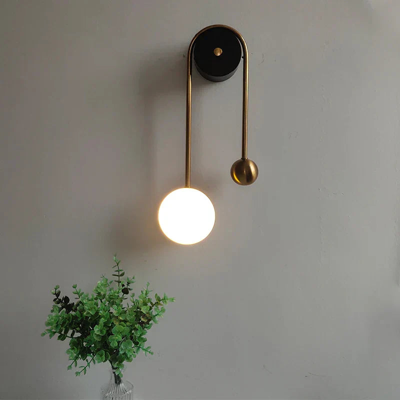 DecorBites™ Golden Ball LED Wall Lamp for Home Decor