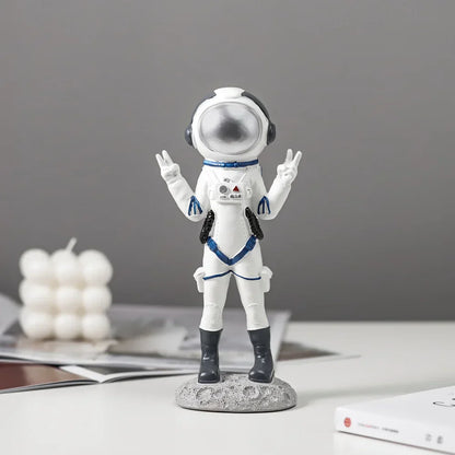 تماثيل رواد الفضاء المصنوعة من الراتنج من DecorBites™: زينة فضائية عصرية لديكور المنزل والهدايا