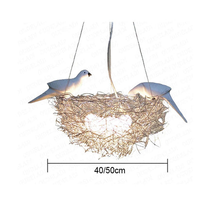 DecorBites™ Bird's Nest Pendant Lights Gold Silver Aluminum Wire Nordic Art E27 Restaurant Bedroom