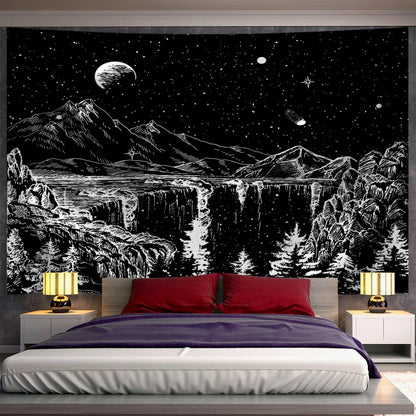 Starry Sky Tapestry Wall Hanging for Boho Room Decor by Decobites