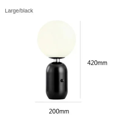 Lámpara de escritorio LED con bola de cristal DecorBites™: Iluminación nórdica moderna para dormitorio, sala de estar y más.
