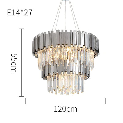 DecorBites™ Crystal LED Chandelier Suspension Lighting for Foyer