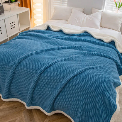 DecorBites™ High-Density Plush Double-Layer Blanket - Multi-Functional and Cozy Warmth
