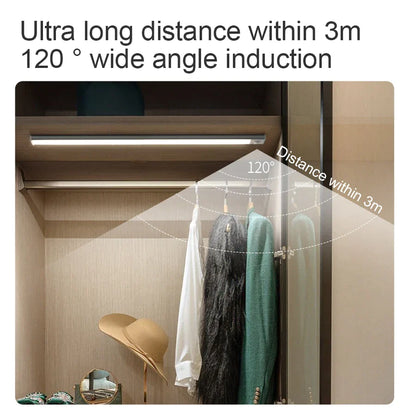 DecorBites™ مصباح خزانة LED فائق النحافة مقاس 50 سم مزود بمستشعر حركة للمطبخ وغرفة النوم والخزانة