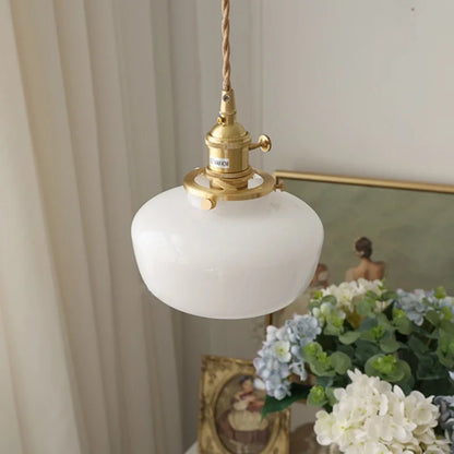 DecorBites™ Glass LED Pendant Light Fixture Knob Switch Nordic Modern Hanging Lamp