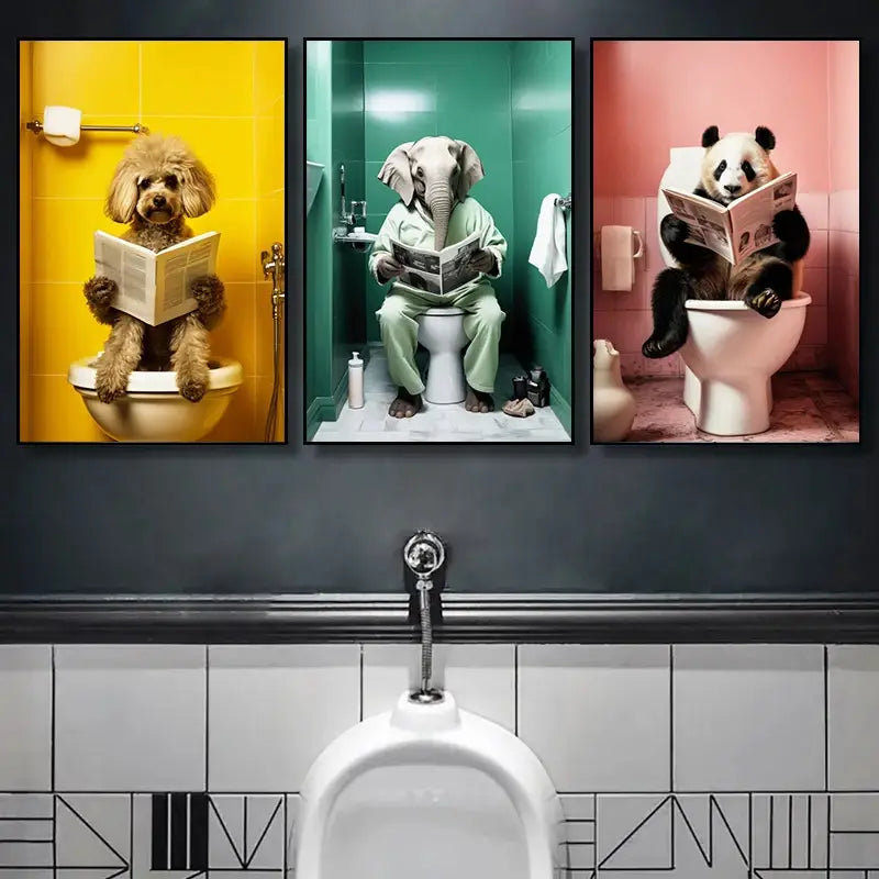 Decorbites™ Tierposter-Set für die Wohnraumausstattung