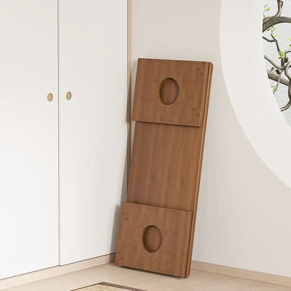 DecorBites™ Bamboo Folding Table: Japanese Style, Bedroom & Study Essential, Durable Design