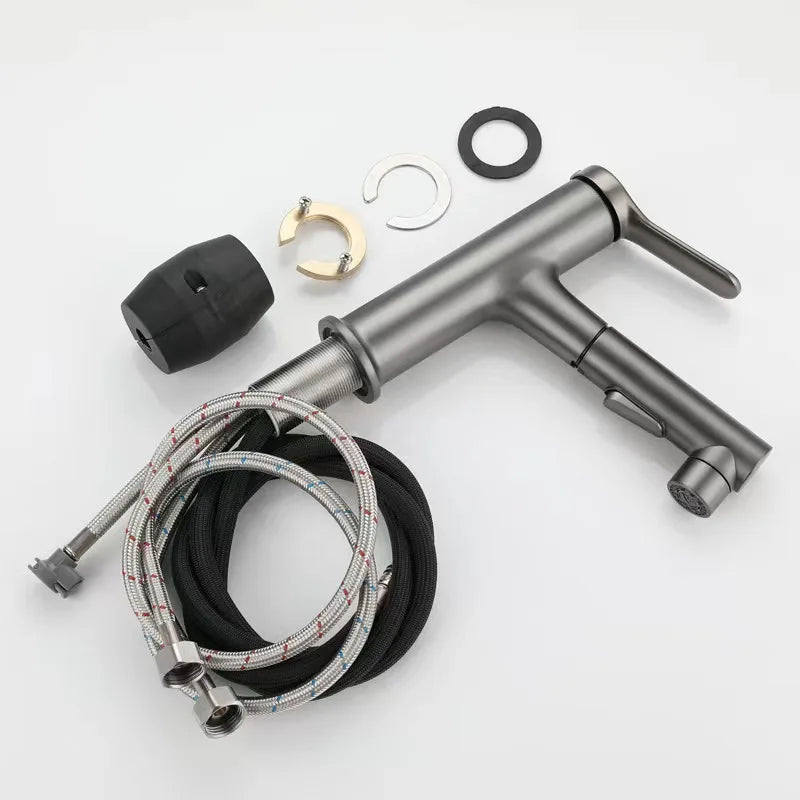 DecorBites™ Basin Pull-out Faucet for Bathroom Sinks - Hot and Cold Water Tap