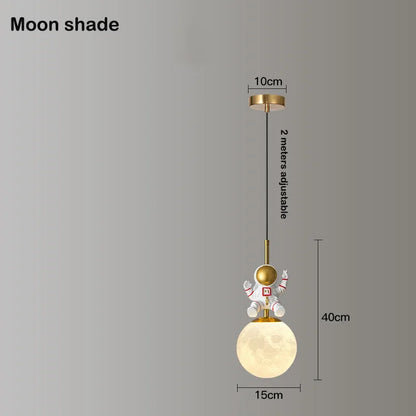 Lámpara de araña de astronauta DecorBites™: Iluminación decorativa personalizada para la habitación de los niños que crea un ambiente cálido