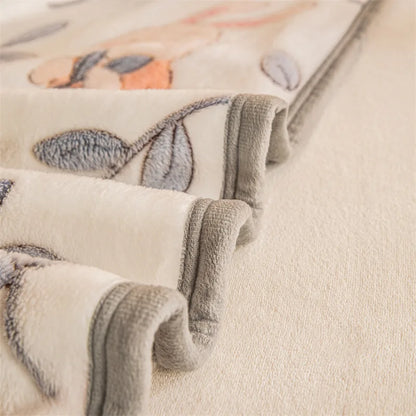 DecorBites™ Double Sided Plaid Fleece Blanket - Winter Bedroom Essential