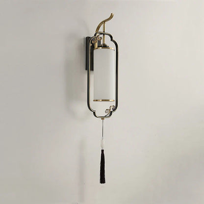 DecorBites™ مصباح حائط نحاسي بالكامل، مصباح زجاجي - غرفة المعيشة، غرفة النوم، المطعم، إضاءة بجانب السرير