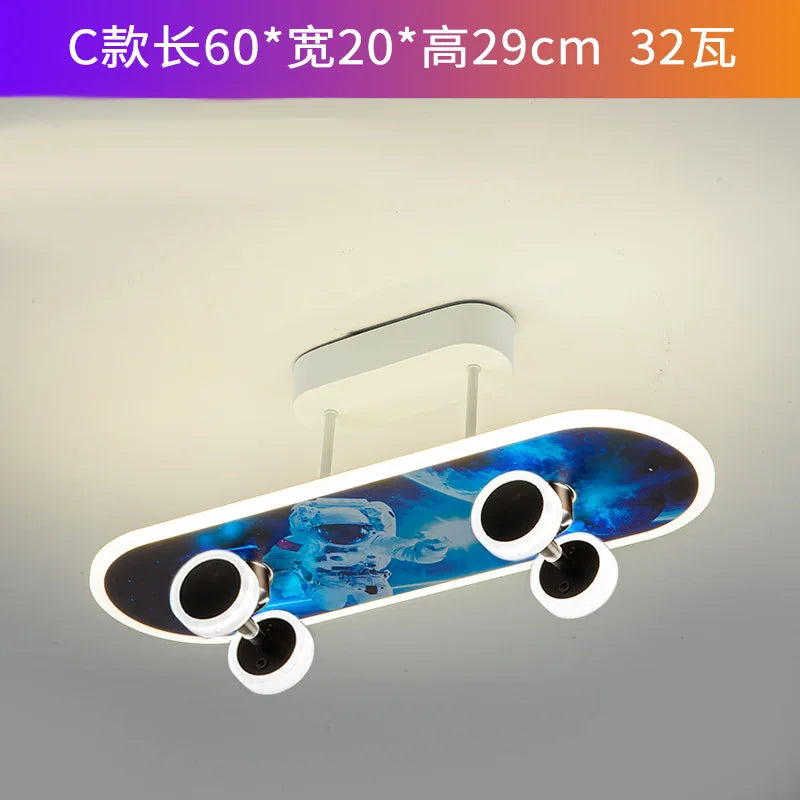 DecorBites™ Kids Skateboard LED Ceiling Light for Modern Children's Rooms