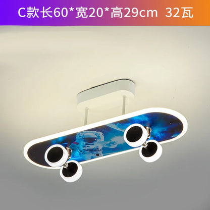DecorBites™ Kids Skateboard LED Ceiling Light for Modern Children's Rooms
