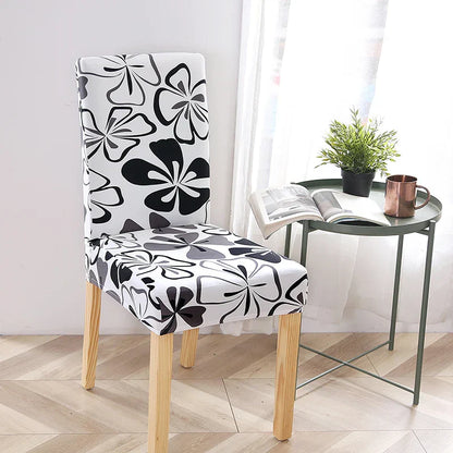 Decobites Stretch Print Chair Cover - Elastic Seat Slipcover