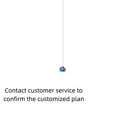 Lámpara colgante DecorBites™ Crystal Cube: Lámpara de araña de diseño moderno para hogares y hoteles