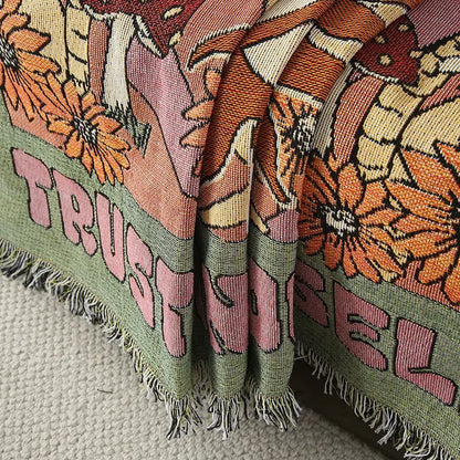 Manta de sofá DecorBites™ de tapiz étnico de doble cara