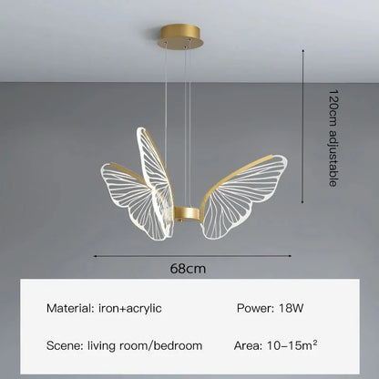 Lámparas de araña LED con forma de mariposa DecorBites™: Luminarias modernas para la decoración del hogar