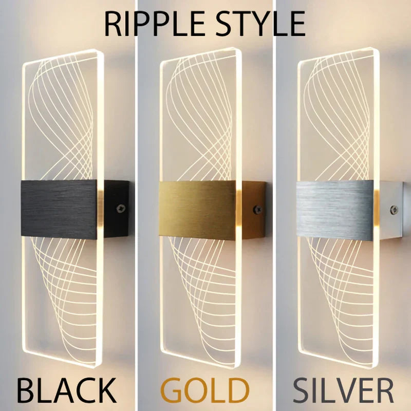 ديكوربايتس™ مصباح حائط LED بمستشعر لمس أكريليك، شمعدانات عصرية، إضاءة داخلية 6 وات لديكور المنزل
