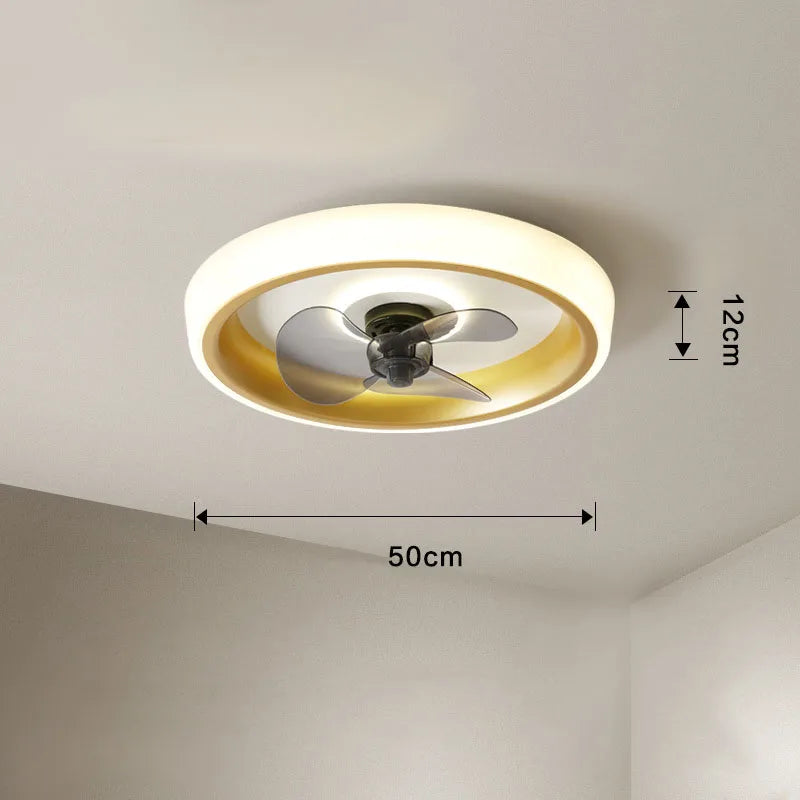 DecorBites™ 50CM Ceiling Fan Light with Invisible Blades, Silent Operation for Bedroom, Living Room