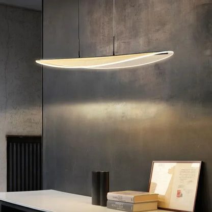 DecorBites™ LED Chandelier: Nordic Long Curve Pendant Light for Home Office Dining Decor
