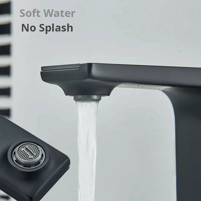 DecorBites™ LCD Digital Basin Faucet Brass Mixer Tap Hot Cold Deck Mounted Display