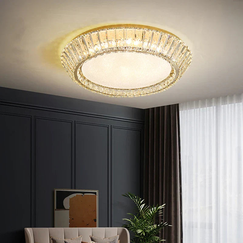 Gold Nordic Crystal Ceiling Light