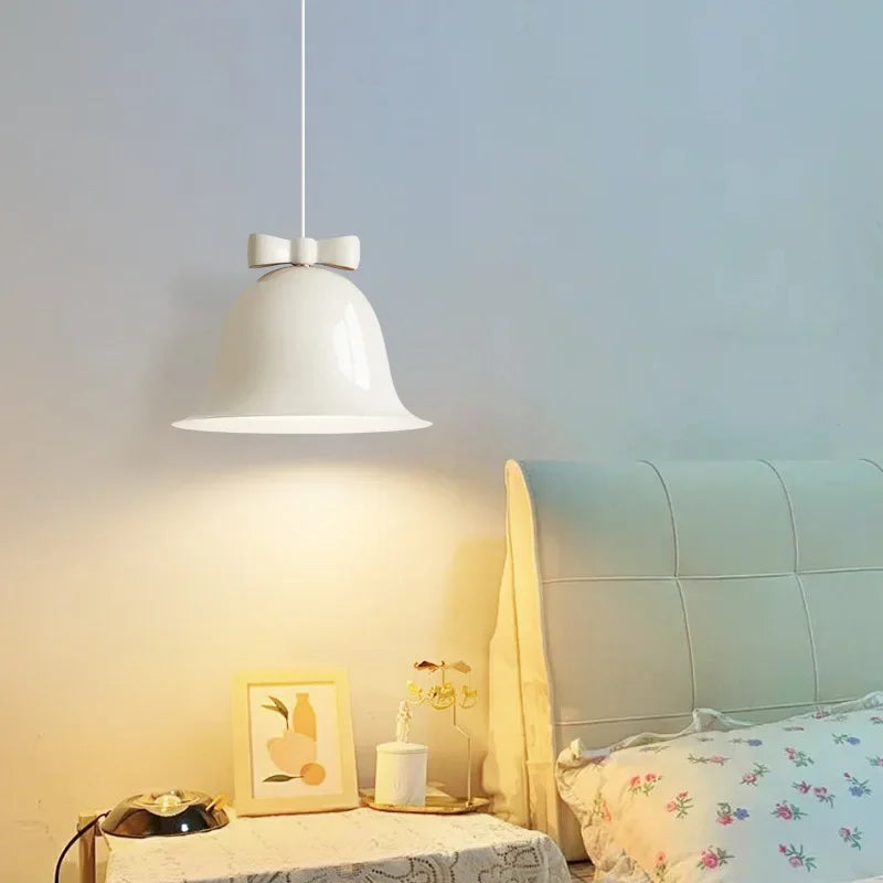 DecorBites™ Bowknot Bell LED Chandelier: Modern Nordic Restaurant Cafe Indoor Lighting Fixture