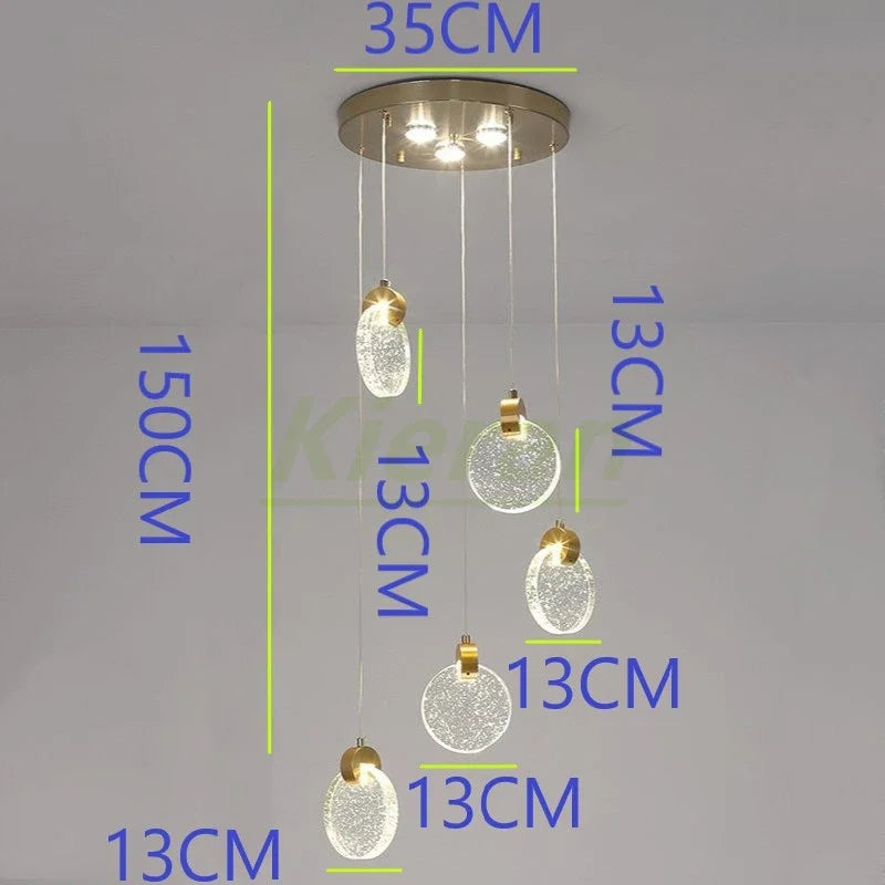 DecorBites™ Crystal LED Chandelier for Modern Home Decor and Lighting