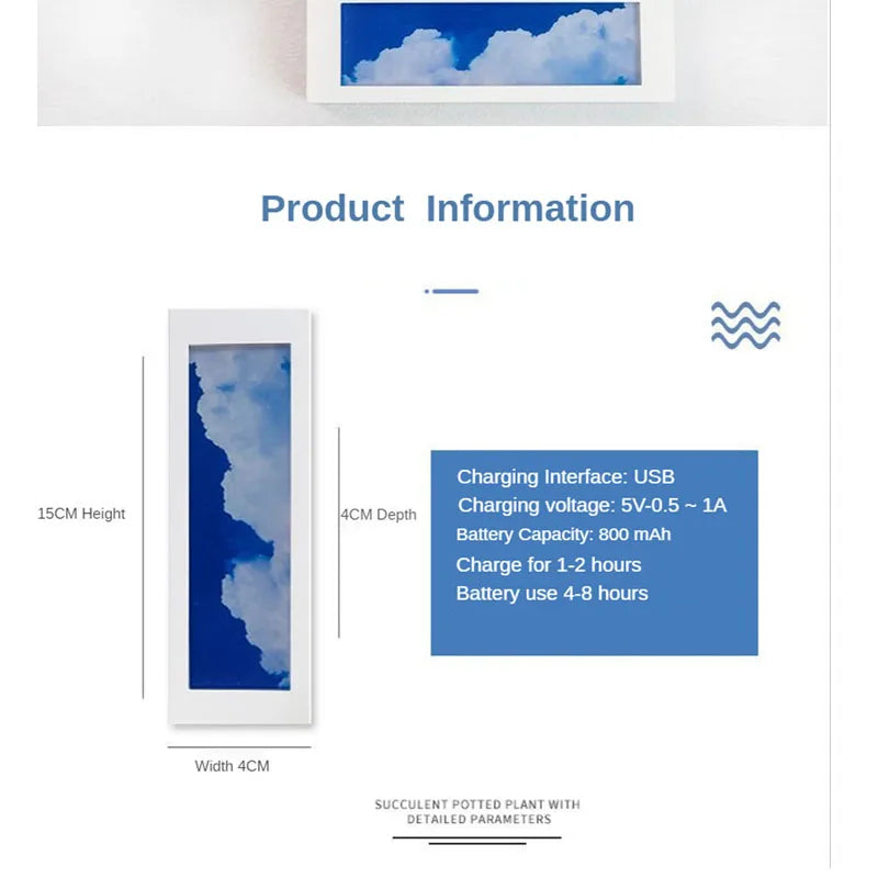 DecorBites™ Cloud Night Light: Rechargeable, Customizable, and Creative Bedroom Decor