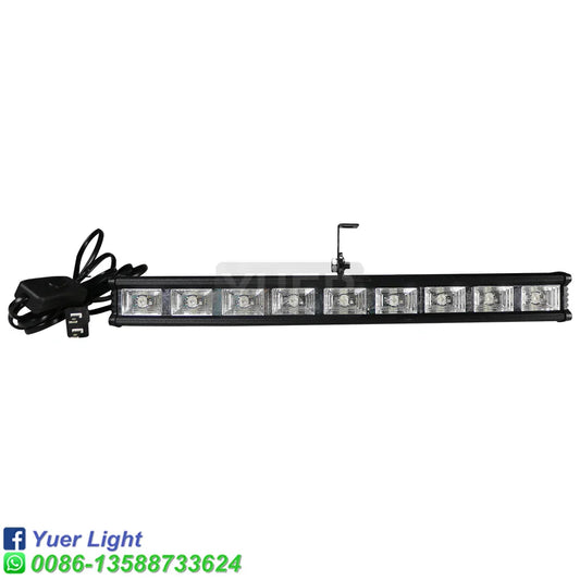 أضواء بار حفلات ديسكو LED بالأشعة فوق البنفسجية من DecorBites™ 9×2 واط للدي جي الداخلي، صبغ مسطح من الألومنيوم للتطهير بالأشعة فوق البنفسجية