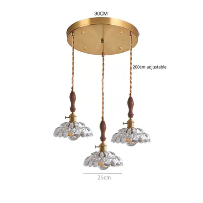 DecorBites™ Japanese Vintage Glass LED Pendant Lamp for Home Decor