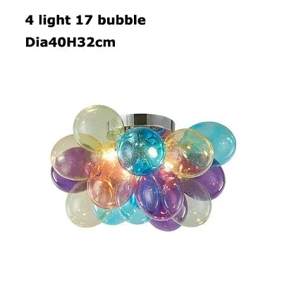 DecorBites™ Glass Bubble Chandelier Pendant Light for Living Room & Bedroom